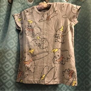 Disney Gray Dumbo Kids Girls Boys T-Shirt XL size 14